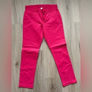 Women GAP Straight Leg Pants in Bright Pink